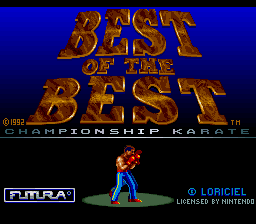 Best of the Best - Championship Karate (Europe) Title Screen